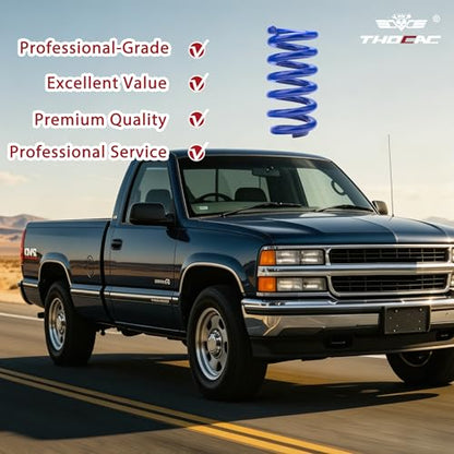 3" Front Lowering Springs Kit, Drop Coils Compatible with 1988-1998 Chevrolet Silverado C1500, GMC Sierra C1500 2WD Only (Blue) - color: blue, size: 1988-1998 C1500