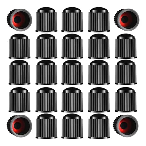 Tire Valve Stem Caps The Upgraded Version has a Sealing Ring for Car, Motorbike, Trucks, Bike， Bicycle ，60 Pack - color: 60 Pack-Black