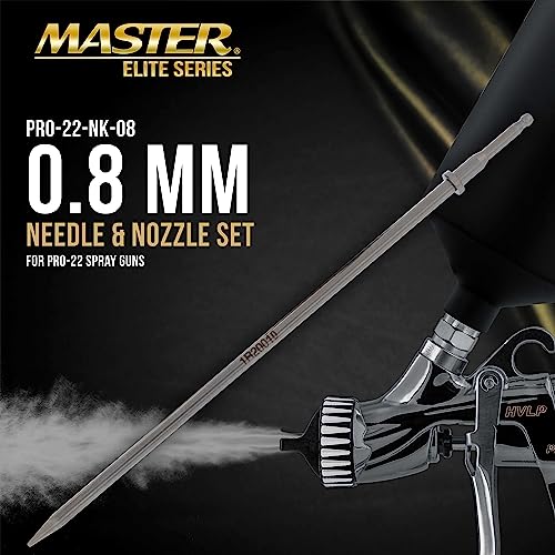 Master Elite PRO-22 Series 0.8 mm Needle, Fluid Nozzle and Air Cap Set Only - size: 0.8