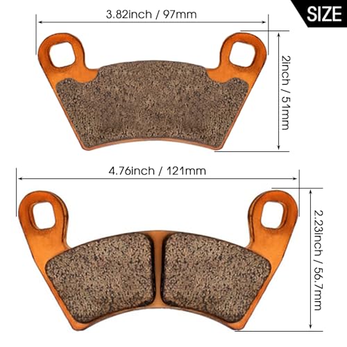 ZINGER Brake Pads for Polaris Ranger 500 570 700 800 900 RZR 800 900 800XP