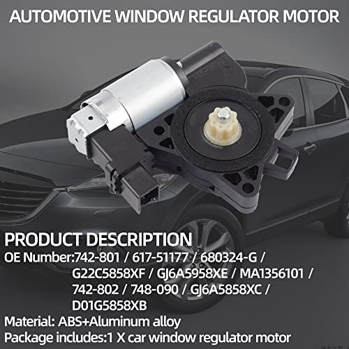 Dasbecan Front Right & Rear Left Window Lift Motor Compatible with Mazda - size: Right