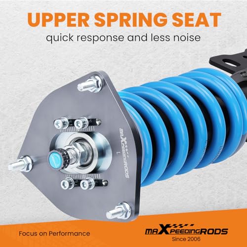 maXpeedingrods Coilover for Subaru Forester 1998-2002, 24 Levels Damper Adjustable Coil-overs Suspension Kit, Height Adjustable Shock Absorber Struts, T6 Upgraded Lowering Kits Blue - size: Forester 1998-2002