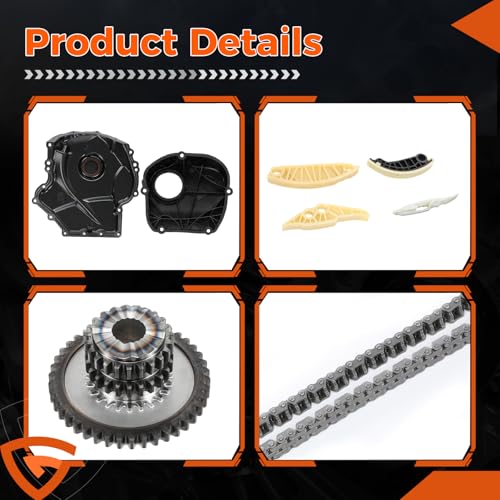 Engine Timing Chain Kit and Cover Gasket EA888 1.8&2.0L For Audi Q5 Volkswagen - size: EA888