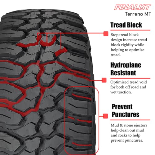 Finalist Terreno M/T LT275/70R18 125/122Q SUV Light Truck Mud Terrain Tires - size: LT275/70R18 10 Ply
