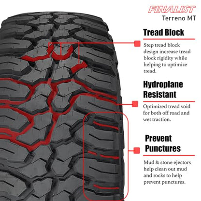 Finalist Terreno M/T LT275/70R18 125/122Q SUV Light Truck Mud Terrain Tires - size: LT275/70R18 10 Ply
