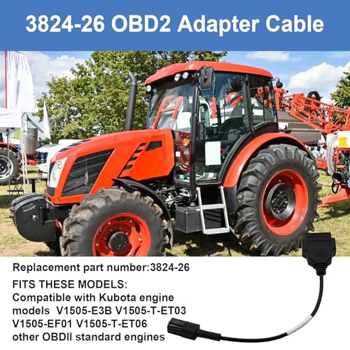3824-26 OBD2 Adapter Cable Compatible with OBD II Diagnostic Scanner
