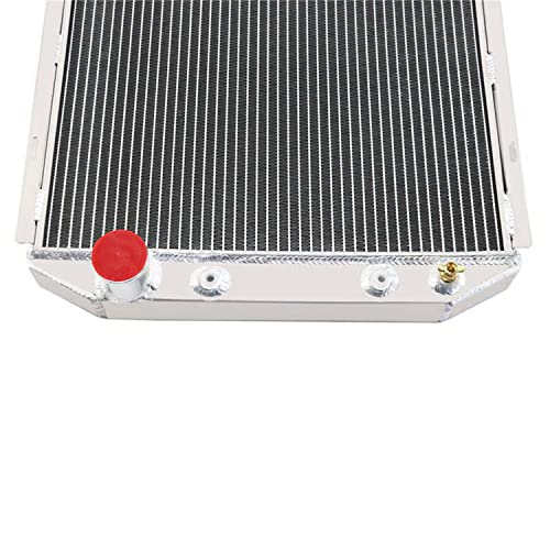 4 Row Performance Aluminium Radiator Compatible with 1960-1966 Ford Falcon Mustang Ranchero 2.4L 2.8L 3.3L 4.7L L6 V8 Gas & 1964 1965 Mercury Comet 2.8L 3.3L 4.7L - size: 4 Row Radiator w/CNC Cap
