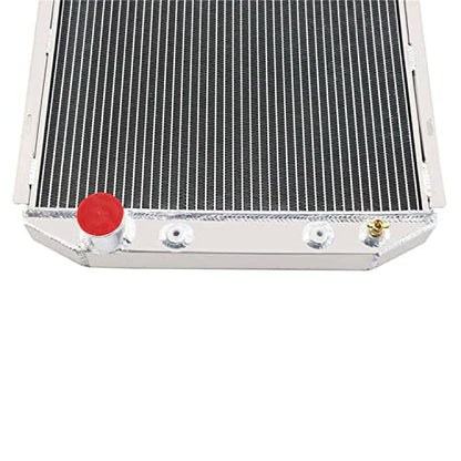 4 Row Performance Aluminium Radiator Compatible with 1960-1966 Ford Falcon Mustang Ranchero 2.4L 2.8L 3.3L 4.7L L6 V8 Gas & 1964 1965 Mercury Comet 2.8L 3.3L 4.7L - size: 4 Row Radiator w/CNC Cap