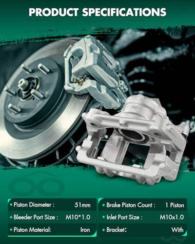 SCITOO 18B5066 Rear Left Disc Brake Caliper Assembly w/Bracket - size: Rear Driver[18B5066]