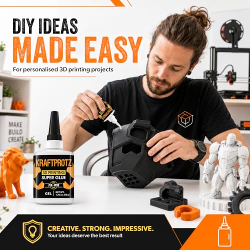 3D Printing Super Glue Gel 1.75 oz - PLA ABS PETG TPU Instant Adhesive