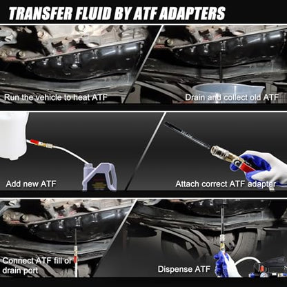JIFETOR Transmission Fluid Pump Pneumatic Extractor and Dispenser Tool Kit - color: Black