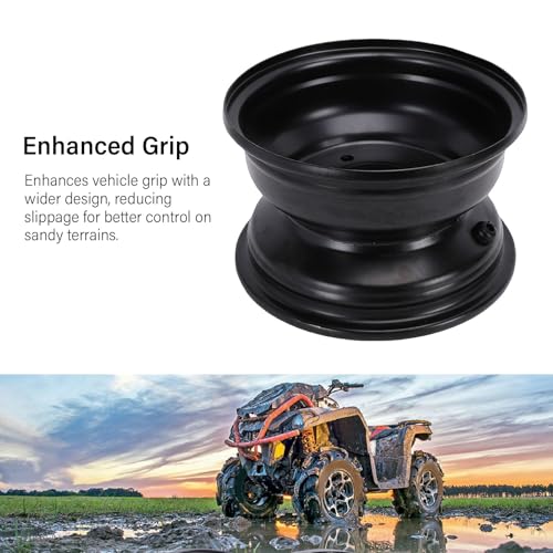 Acouto 8 Inch ATV Front Wheel Rim 19x7-8 19x7.00- Go Kart Wheel Rim 4 Hole High Strength Steel Hub for Dirt Bike Buggy Ride On Mower