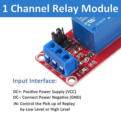 4pcs DC 12V Relay Module 1 Channel Relay Board with Optocoupler Isolation Support High or Low Level - color: 12V-4pcs