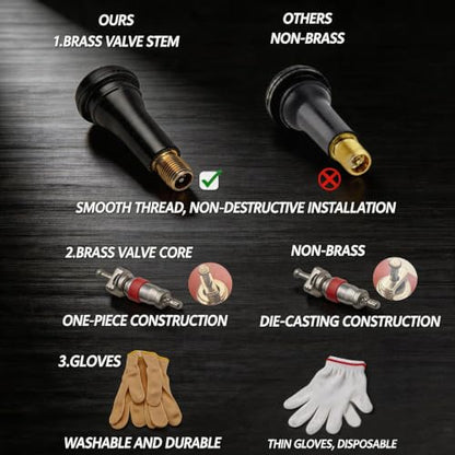 Tire Valve Stem Removal Tool with Heavy Duty Hook & Longer Puller