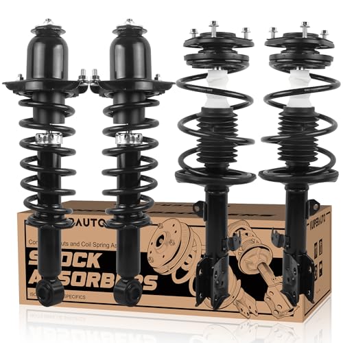 KUIPERAUTO 472598 472597 172599R 172599L Complete Front Rear Struts Coil Spring Assembly Compatible for 2009-2013 Toyota Corolla 1.8L L4 Set of 4 Replacement Shock Absorbers - size: 4x Front+Rear Struts, style: 2009-2013 Corolla