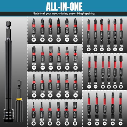 80PCS Magnetic Impac Nut Driver Set, Metric & SAE Socket Set, Storage Box - size: 80-Piece