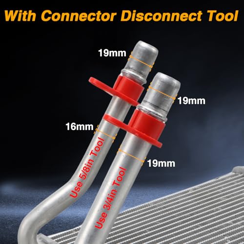 EVRBUL 2PCS Heater Core Hose Connectors - Stainless Steel Coolant Hose Connector Inlet/Outlet 3/4In Tube x 5/8In Hose Compatible with Chevrolet GMC Cadillac Replace# 15032062 800-409HP