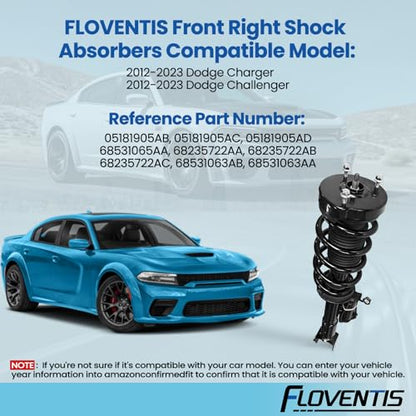 Shock Absorber Assembly for Dodge Challenger Car 2S2401 - size: Front Right