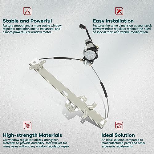 741-306 Power Window Regulator for 2003-2007 for Honda for Accord - size: Front Left, style: 2003-2007 for Honda for Accord