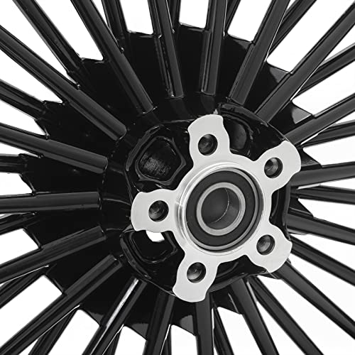 TOFR 21x3.5 18x5.5 Front Rear Wheels Gloss Black For Harley Dyna 2008-2017 - color: 21x3.5 18x5.5 Black, size: Dyna 2008-2017