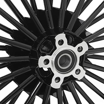 TOFR 21x3.5 18x5.5 Front Rear Wheels Gloss Black For Harley Dyna 2008-2017 - color: 21x3.5 18x5.5 Black, size: Dyna 2008-2017