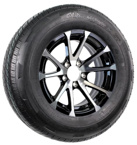 eCustomrim Radial Trailer Tire Rim Assembly ST215/75R14 14 Inch 5 Lug Black