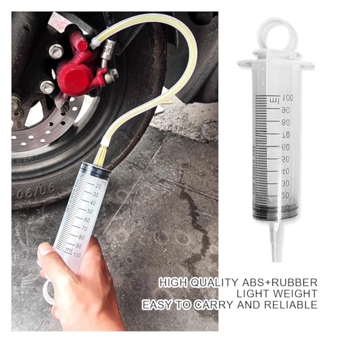 Brake Bleeder Kit, Oil Fluid Extractor Bleeding Kit with 100ML Syringe 50cm Hose, Hydraulic Disc Clutches Brake Bleed Tool for Scooters, Motorcycles, Quads Braking System Repair Maintenance