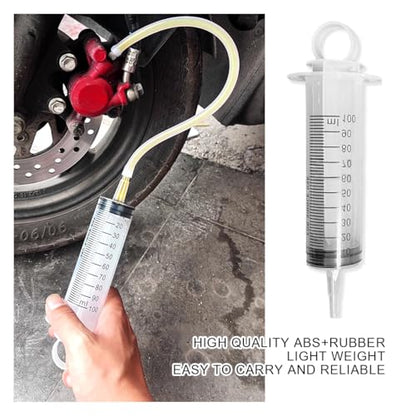 Brake Bleeder Kit, Oil Fluid Extractor Bleeding Kit with 100ML Syringe 50cm Hose, Hydraulic Disc Clutches Brake Bleed Tool for Scooters, Motorcycles, Quads Braking System Repair Maintenance