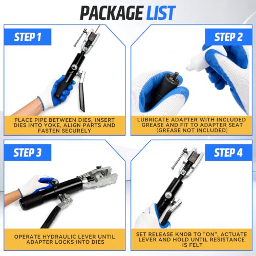 Hydraulic Brake Line Flaring Tool, 45° Double & Bubble Flare Tool Kit