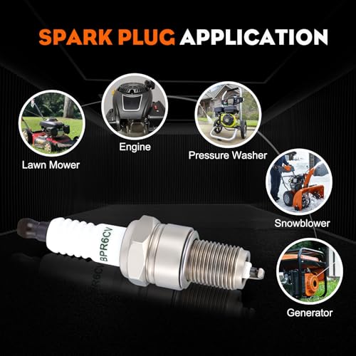 Hipa BPR6ES Spark Plugs Compatible with NGK BPR6ES 7131 Torch F6RTC MTD 951-10292 751-10292 Honda 98079-56846 GX120 GX160 GX340 GX390 Engines & Other Small Engines (Pack of 4) - size: BPR6ES 4pack