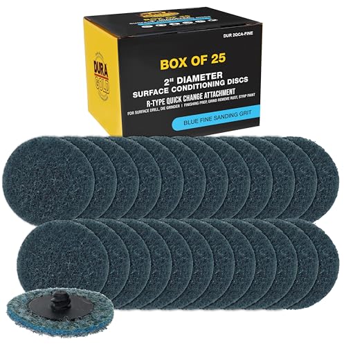 Dura-Gold 2" Diameter Surface Conditioning Discs Blue Fine Sanding Grit - style: Fine