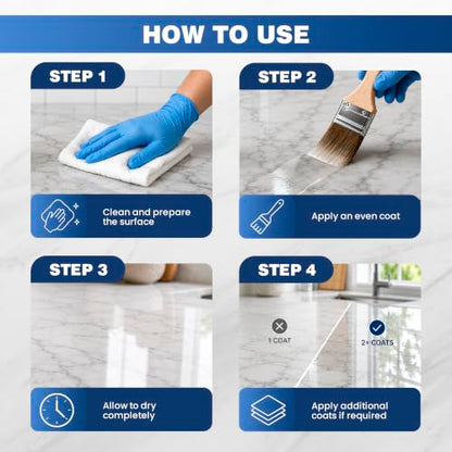 Roberlo Vernicetta Clear Coat - High Gloss Finish for Automotive & Stone Surfaces, Varnish for Polishing Marble & Granite Edges, Automotive Clear Coat Gloss, 1 Liter