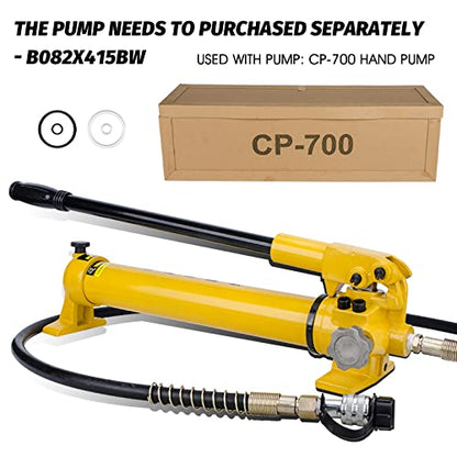 NEWTRY 50T Low Profile Hydraulic Ram Jack, 2.56" Stroke Multi-Section - size: 50T