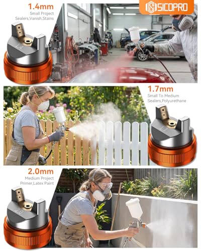 HVLP Spray Gun, Automotive Paint Gun, Spray Gun for Painting - color: Orange