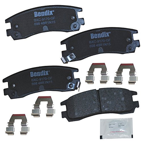 Bendix Priority1 CFC698 Ceramic Rear Brake Pads for Select Models Buick,LaCrosse,Regal,Rendezvous,Chevy,Monte Carlo,Venture,Olds,Intrigue,Silhouette,Pontiac Aztek,Grand Am,Prix,Montana - size: CFC698