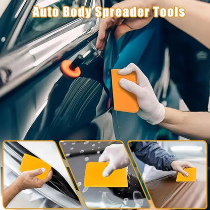 Body Filler Spreader Set,9PCS Reusable Plastic Auto Body Tools