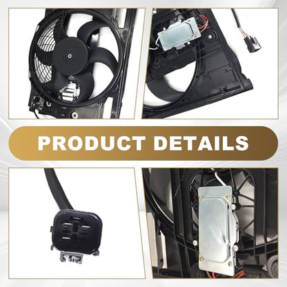 PartsFlow Radiator Cooling Fan Assembly For 1999-2006 BMW 325Ci/330Ci/320i/325i/325xi/330i/323Ci/323i/328Ci/328i 64546905076 - color: For 99-06 BMW