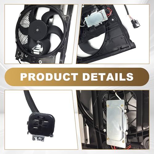 PartsFlow Radiator Cooling Fan Assembly For 1999-2006 BMW 325Ci/330Ci/320i/325i/325xi/330i/323Ci/323i/328Ci/328i 64546905076 - color: For 99-06 BMW