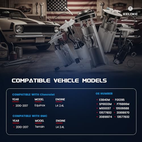 KELOKE Electric Fuel Pump Module Assembly Compatible with Chevrolet & GMC - color: E3840M