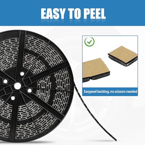 1/4 oz Stick On Wheel Weights 715pcs 5kg Bulk Pack Low Profile Black - color: Black, size: 0.25oz-715PCS(Roll)