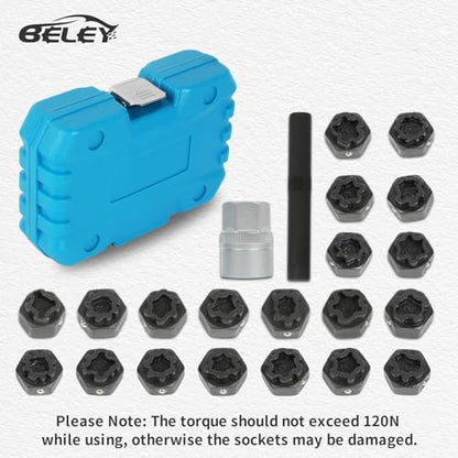 BELEY 22PCS Wheel Locking Nut Key Kit for VW Volkswagen VAG - style: 22pcs for VW