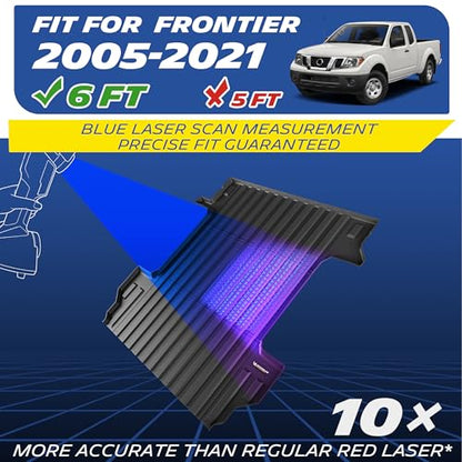 Michelin Truck Bed Mat for 2005-2021 Nissan Frontier 6 FT / 73.3" Only - size: 3) Frontier | 05-21 | 6 FT