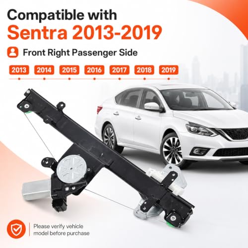 Power Window Regulator w/Motor Compatible with Sentra 2013-2019 - style: Front Passenger Side