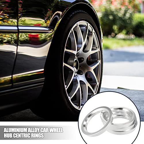 X AUTOHAUX 4pcs OD 72.6mm to ID 58.6mm Aluminium Alloy Car Hub Centric Rings Wheel Bore Center Spacer - size: 58.6mm