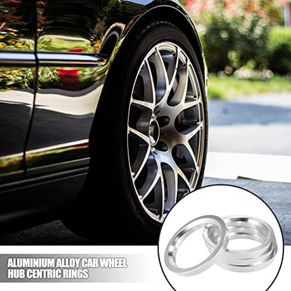 X AUTOHAUX 4pcs OD 72.6mm to ID 58.6mm Aluminium Alloy Car Hub Centric Rings Wheel Bore Center Spacer - size: 58.6mm