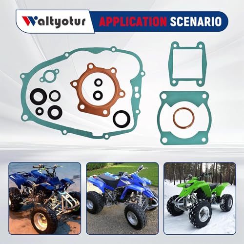 waltyotur Complete Engine Gasket Kit Set with Oil Seals Replacement for 1988-2006 Yamaha Blaster 200 YFS200