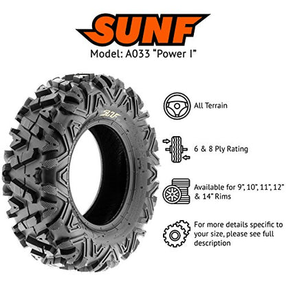 SunF 22x7-12 22x7x12 All Terrain Tire ATV UTV 6 PR Tubeless - A033 POWER I - size: 22x7-12