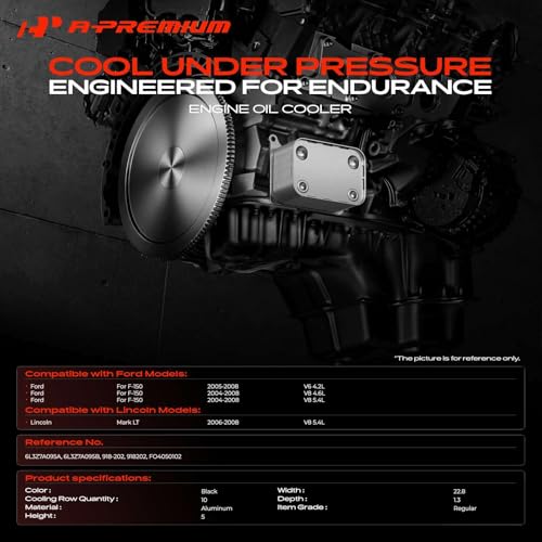 A-Premium Transmission Oil Cooler Compatible with Ford, Lincoln