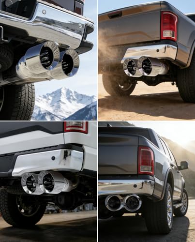 3" Dual Exhaust Tip,3inch Inlet 4inch outlet 9.5" Long Tail Pipe - size: 3TO4