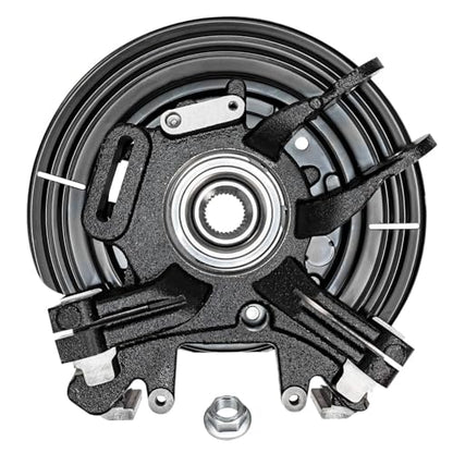 Detroit Axle - Rear Steering Knuckles w/Hubs + Upper Control Arms w/Ball - size: 4CU47707/4PC